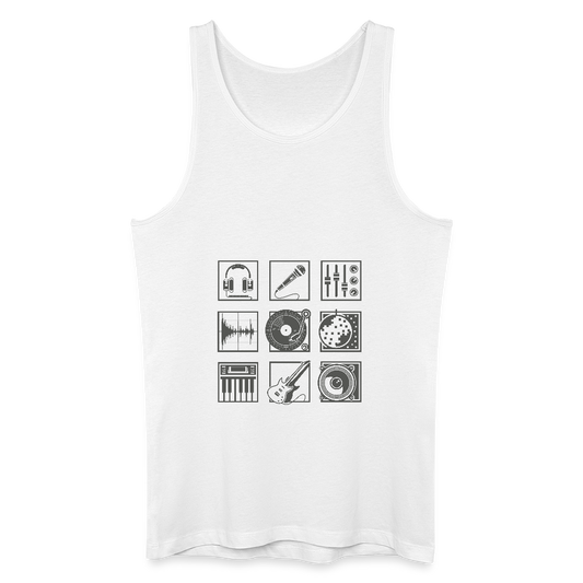Mannen bio tanktop - wit