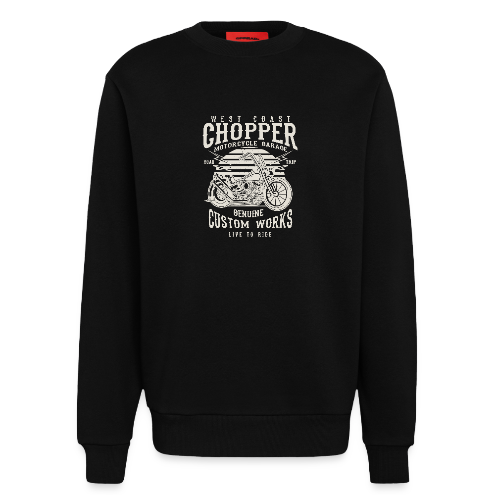 Organic relaxed crewneck made in EU - SOLID BLACK