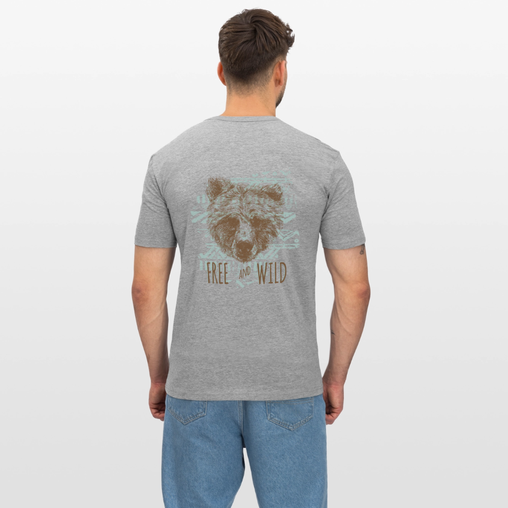 Mannen slim fit T-shirt - grijs gemêleerd