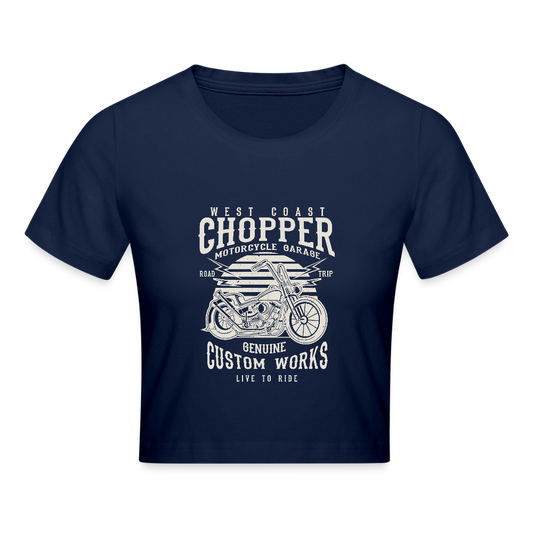 Cropped T-Shirt - navy