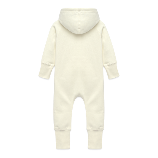 Baby bio sweat kruippakje met capuchon - vanille-milchshake