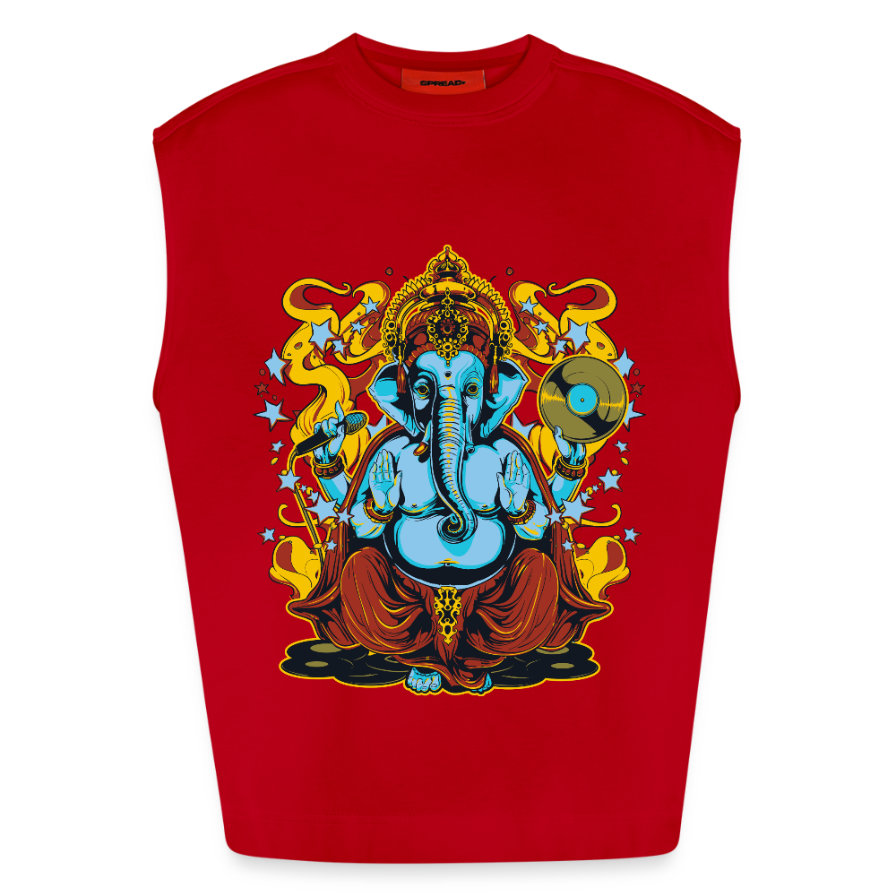 Heavyweight oversized organic tanktop made in EU - rood