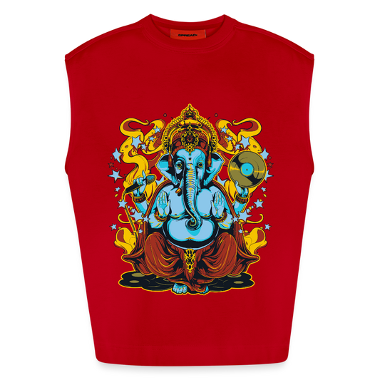 Heavyweight oversized organic tanktop made in EU - rood