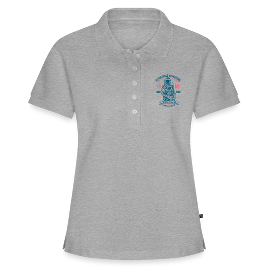 Vrouwen Premium Bio Poloshirt - grijs gemêleerd