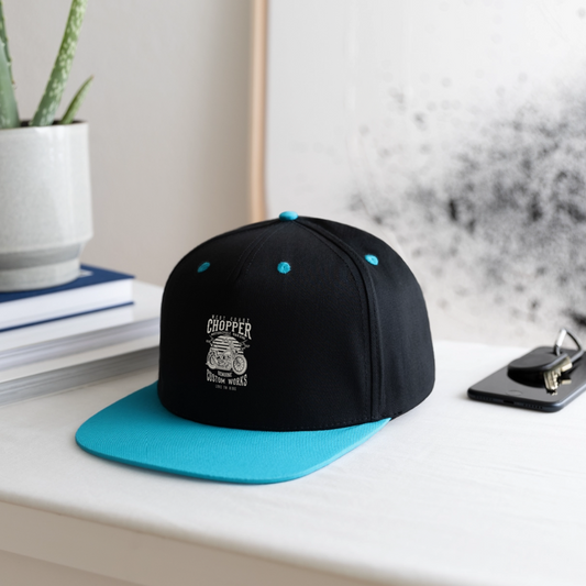 Contrast snapback cap - zwart/turquoise