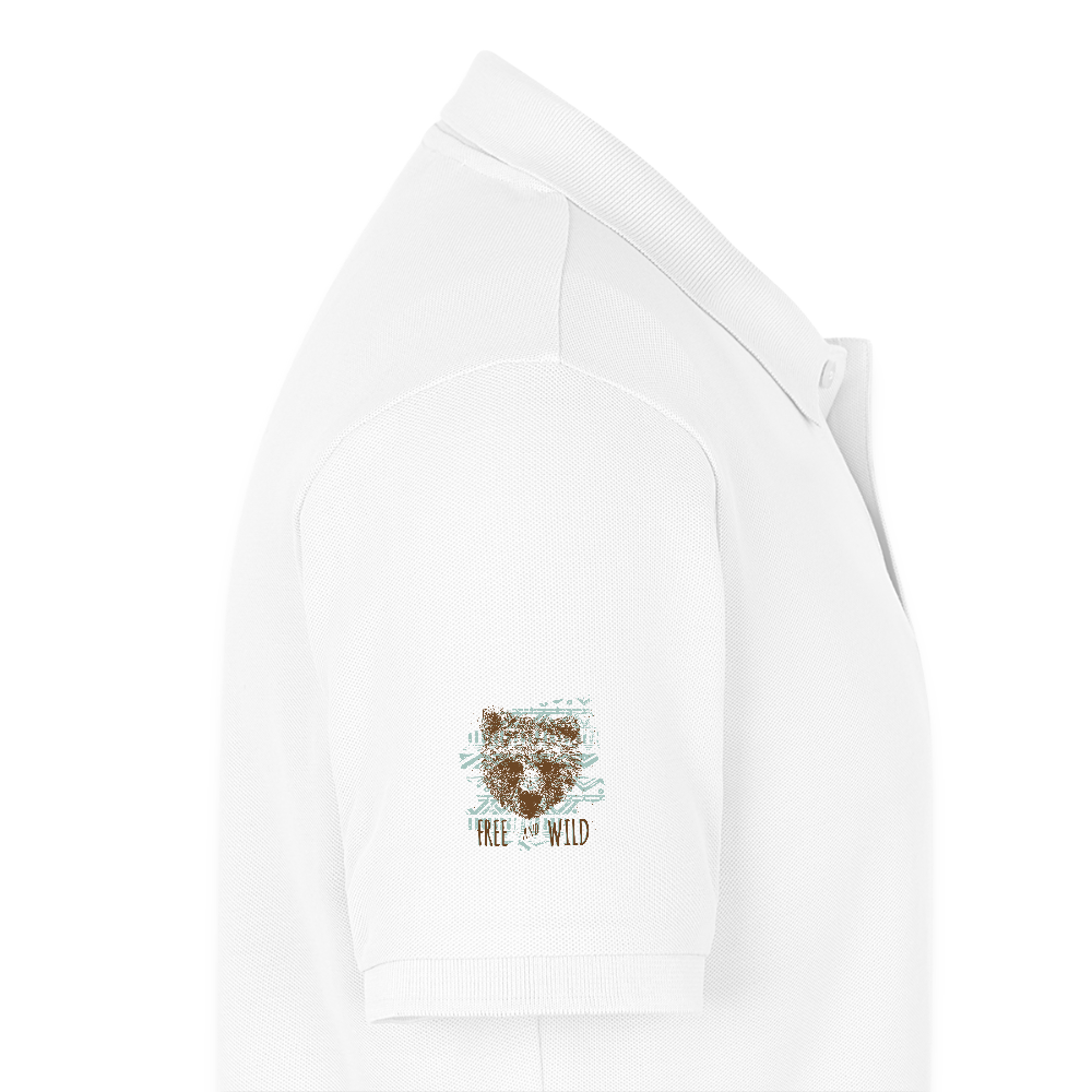 Mannen Premium Bio Poloshirt - wit