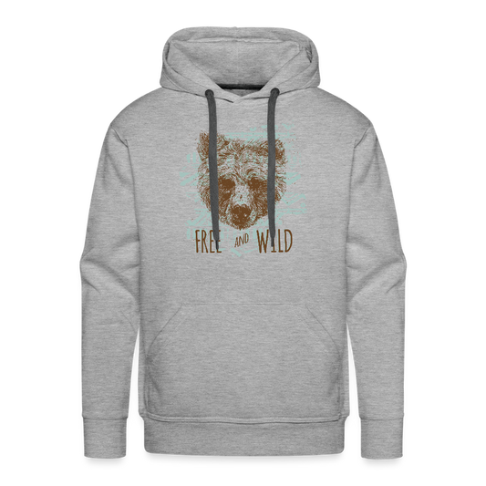 Mannen Premium hoodie - grijs gemêleerd