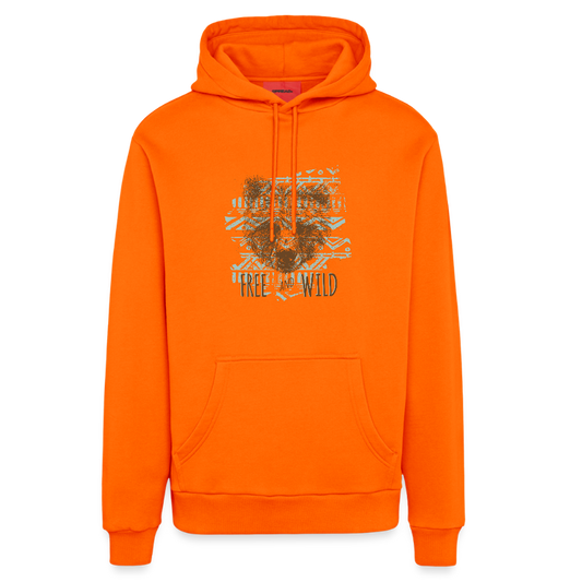 Organic relaxed hoodie made in EU - SUNSET ORANGE