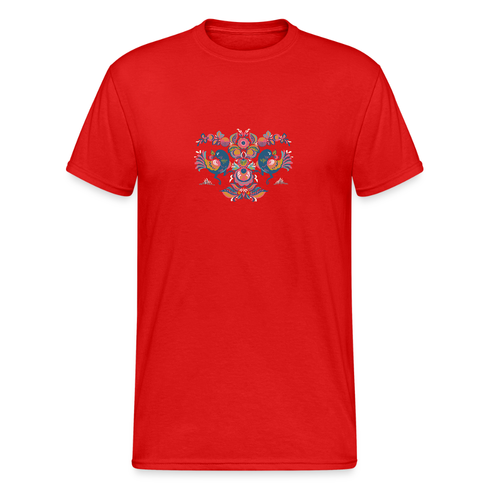 Mannen Gildan Heavy T-shirt - rood