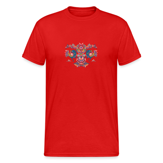 Mannen Gildan Heavy T-shirt - rood