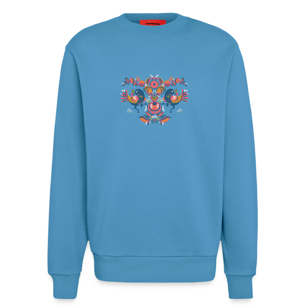 Organic relaxed crewneck made in EU -  Sol Blue