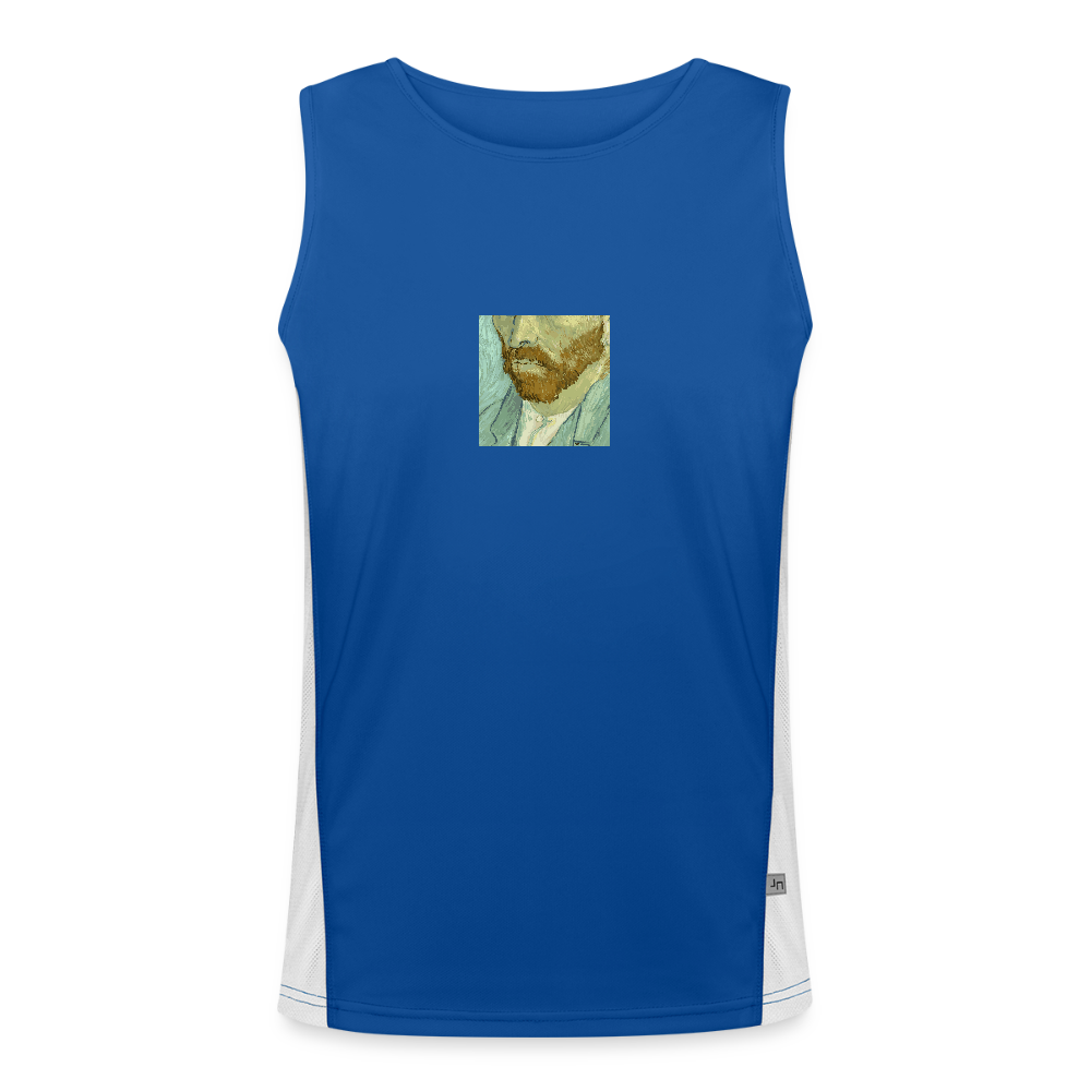 Functionele contrasterende tanktop voor mannen - royal/wit