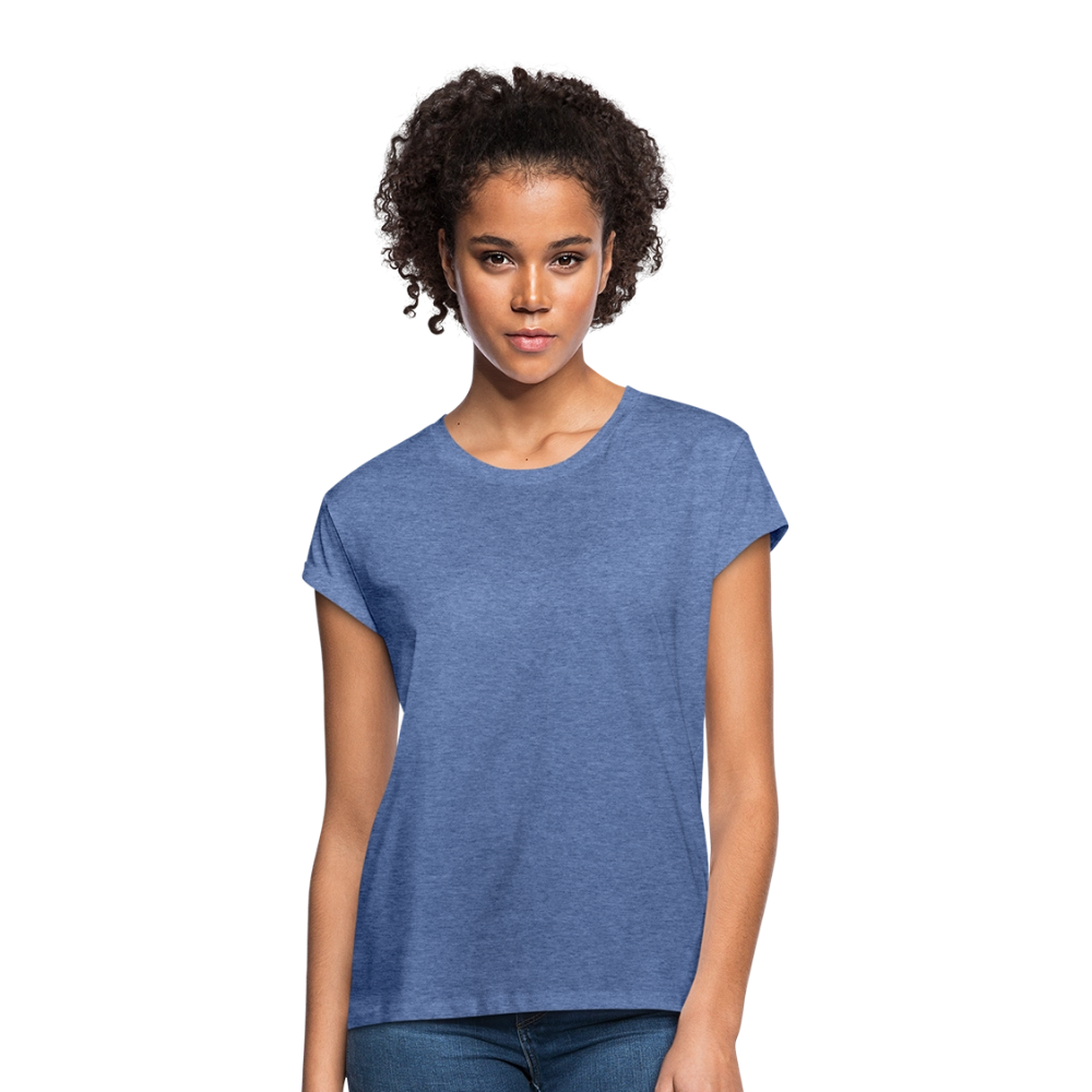 Vrouwen oversize T-shirt - denim gemêleerd