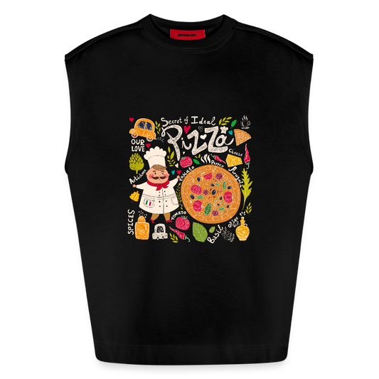Heavyweight oversized organic tanktop made in EU Unisex - SOLID BLACK