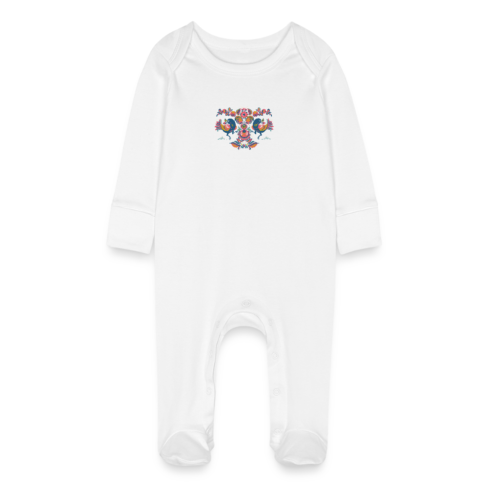 Baby bio pyjama met krabwantjes - wit