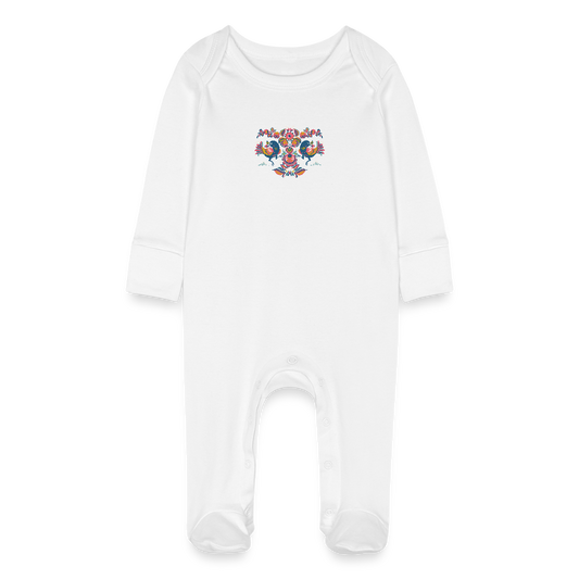 Baby bio pyjama met krabwantjes - wit