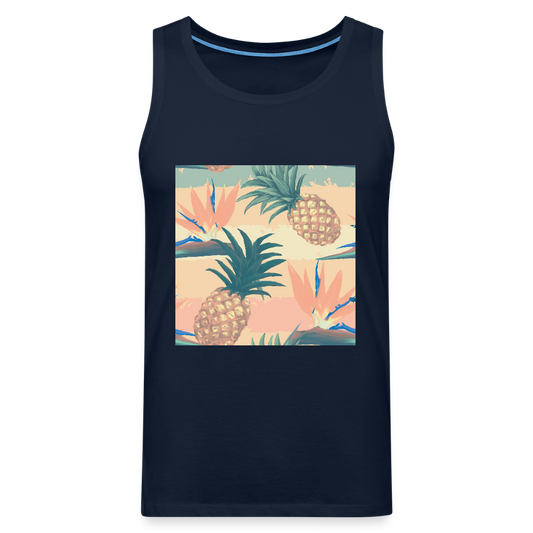 Mannen Premium tank top - navy