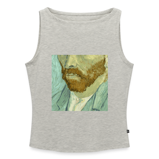Vrouwen tanktop met U-hals - grijs gemêleerd