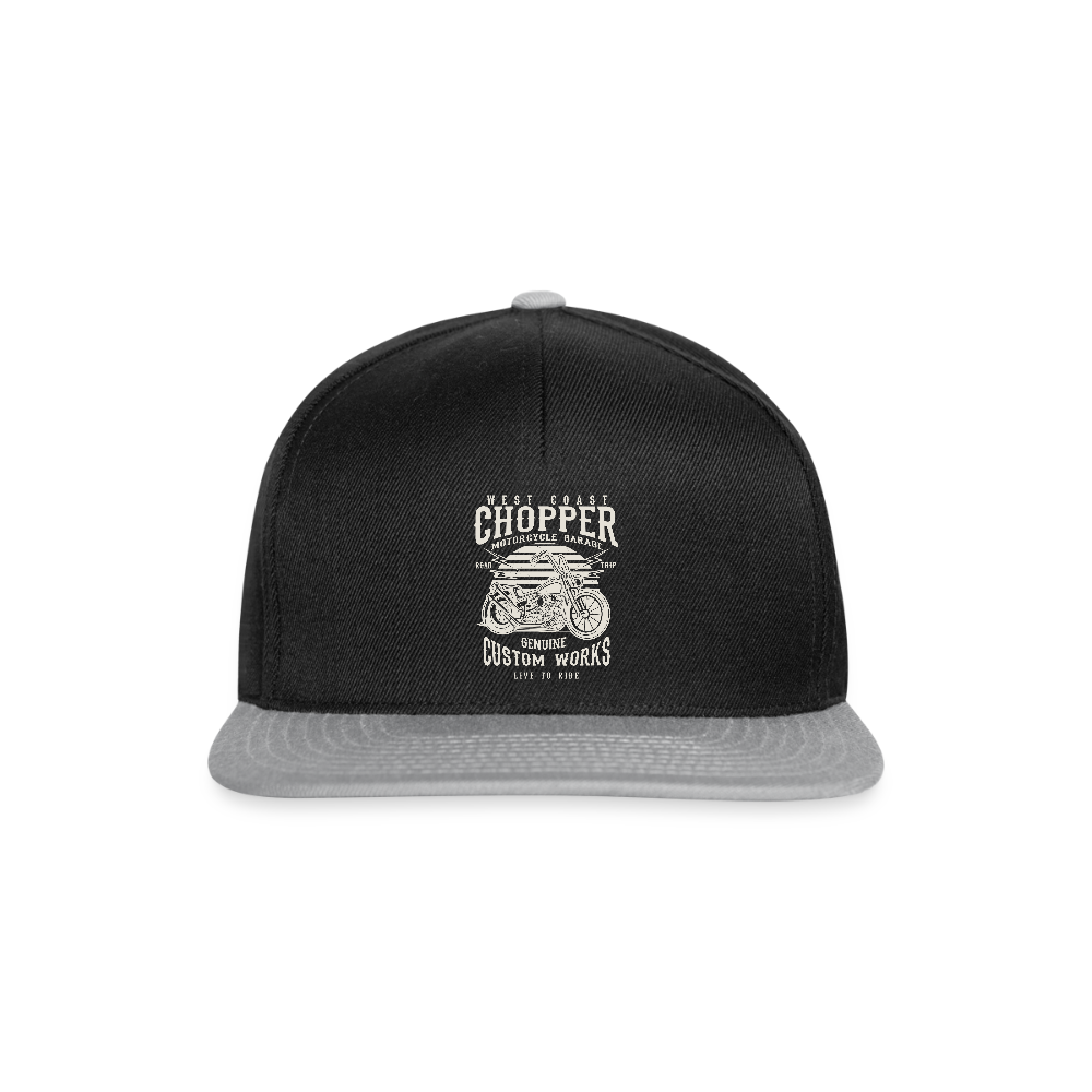Snapback cap - zwart/grijs