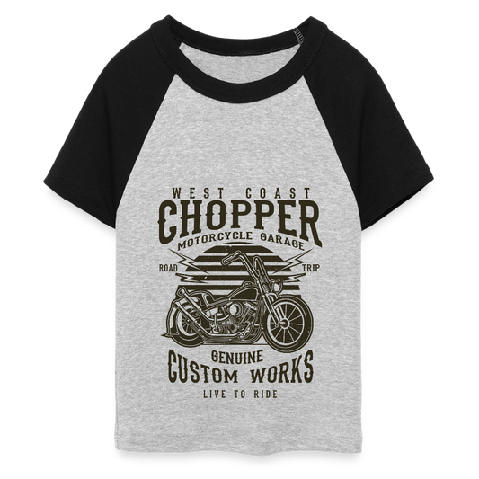 Vrouwen cropped Baby Tee - grijs gemêleerd/zwart