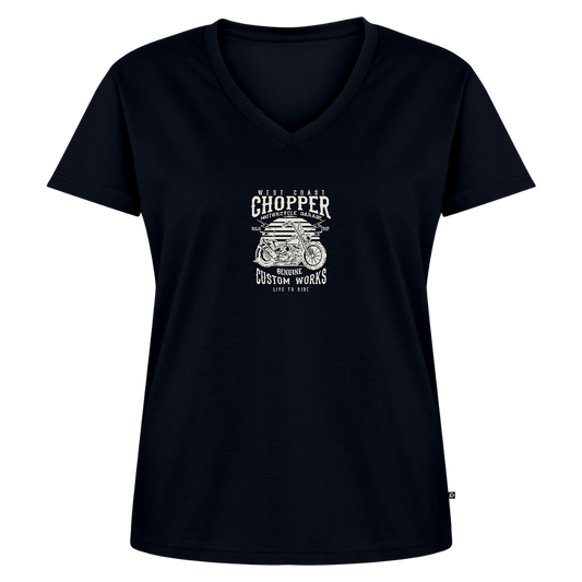 Vrouwen bio T-shirt met V-hals van Stanley & Stella - navy