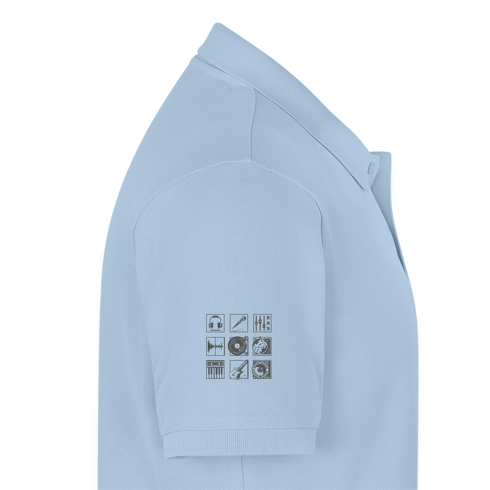 Mannen Premium Bio Poloshirt - lichtblauw