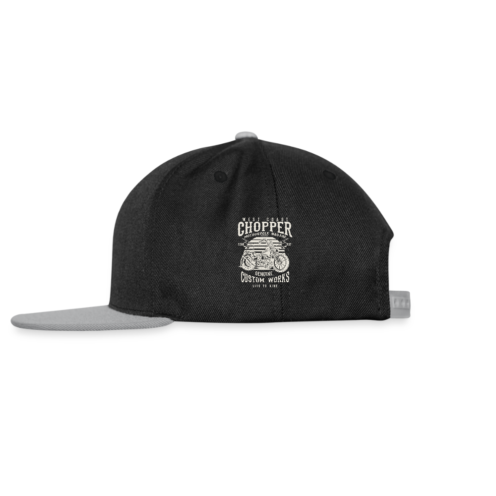 Snapback cap - zwart/grijs