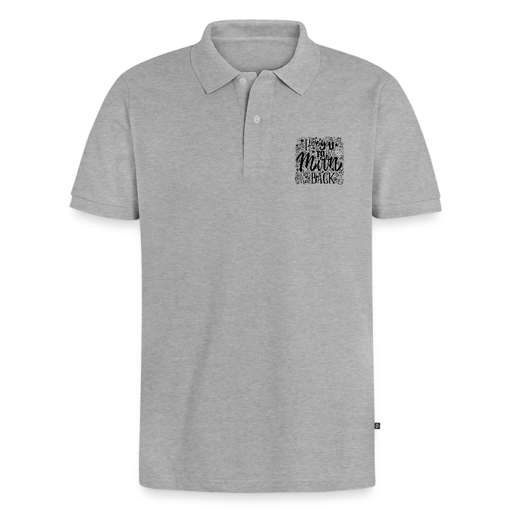 Mannen Premium Bio Poloshirt - grijs gemêleerd