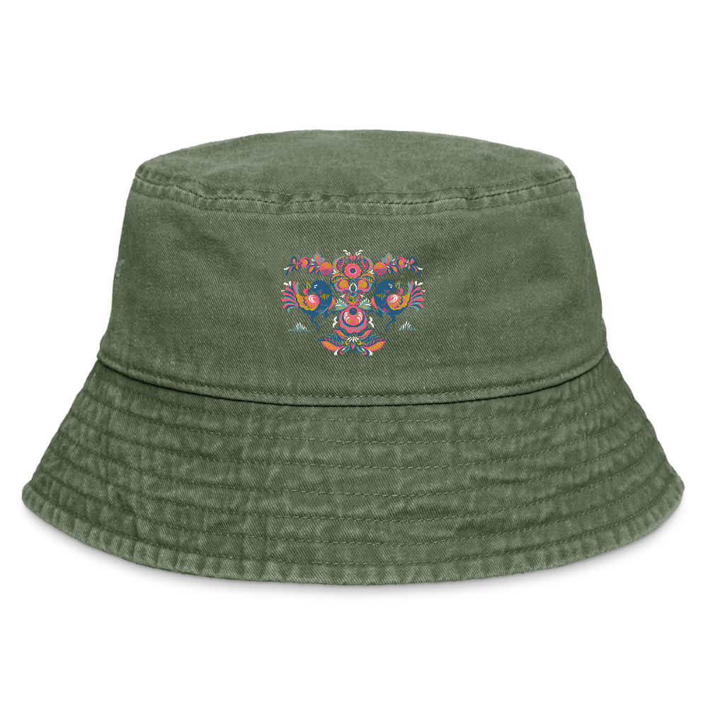Vintage vissershoed - vintage olijfgroen