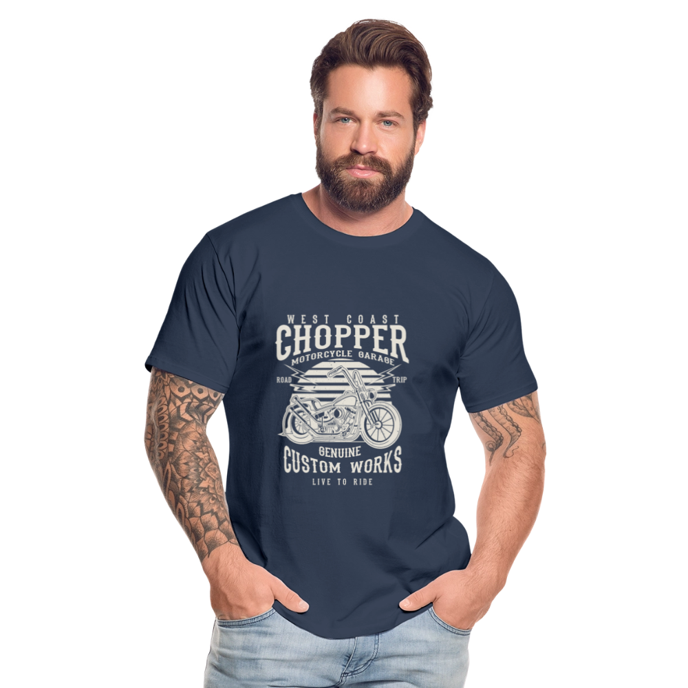 Mannen premium biologisch T-shirt - navy
