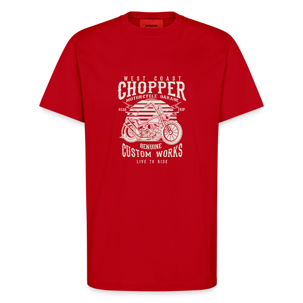 Organic relaxed T-shirt made in EU - rood