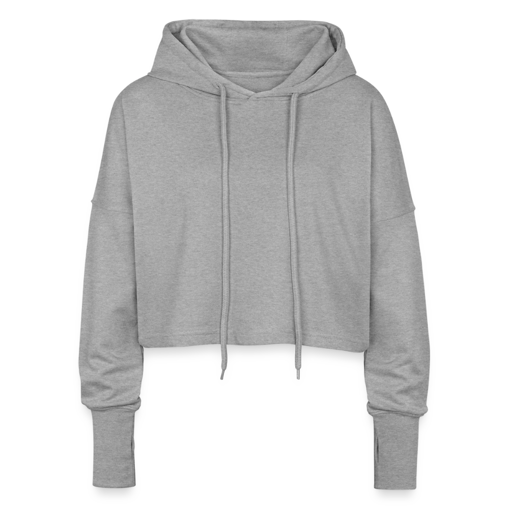 Cropped vrouwen hoodie - grijs gemêleerd