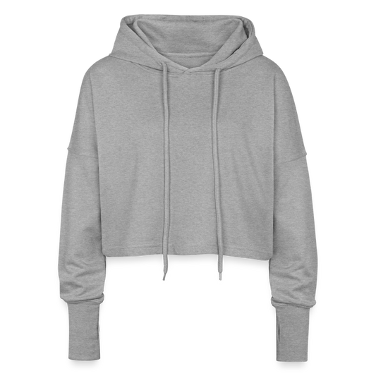 Cropped vrouwen hoodie - grijs gemêleerd