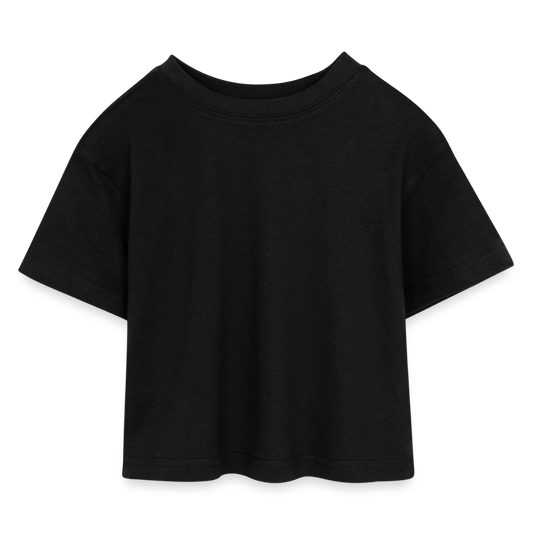 Kinderen cropped jersey T-shirt - zwart