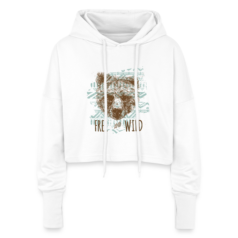 Cropped vrouwen hoodie - wit