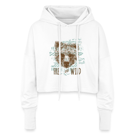 Cropped vrouwen hoodie - wit