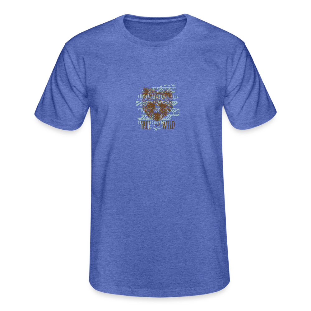 Mannen T-shirt van Fruit of the Loom - blauw gemêleerd