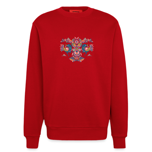 Organic relaxed crewneck made in EU - rood