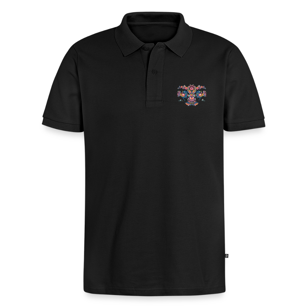 Mannen Premium Bio Poloshirt - zwart