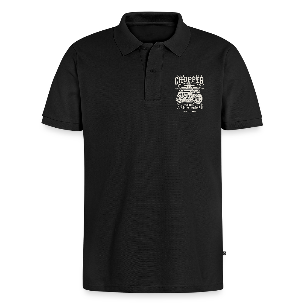 Mannen Premium Bio Poloshirt - zwart
