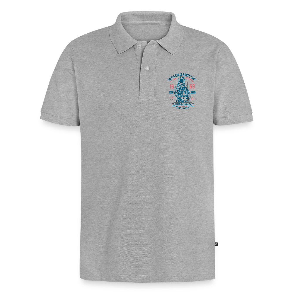 Mannen Premium Bio Poloshirt - grijs gemêleerd
