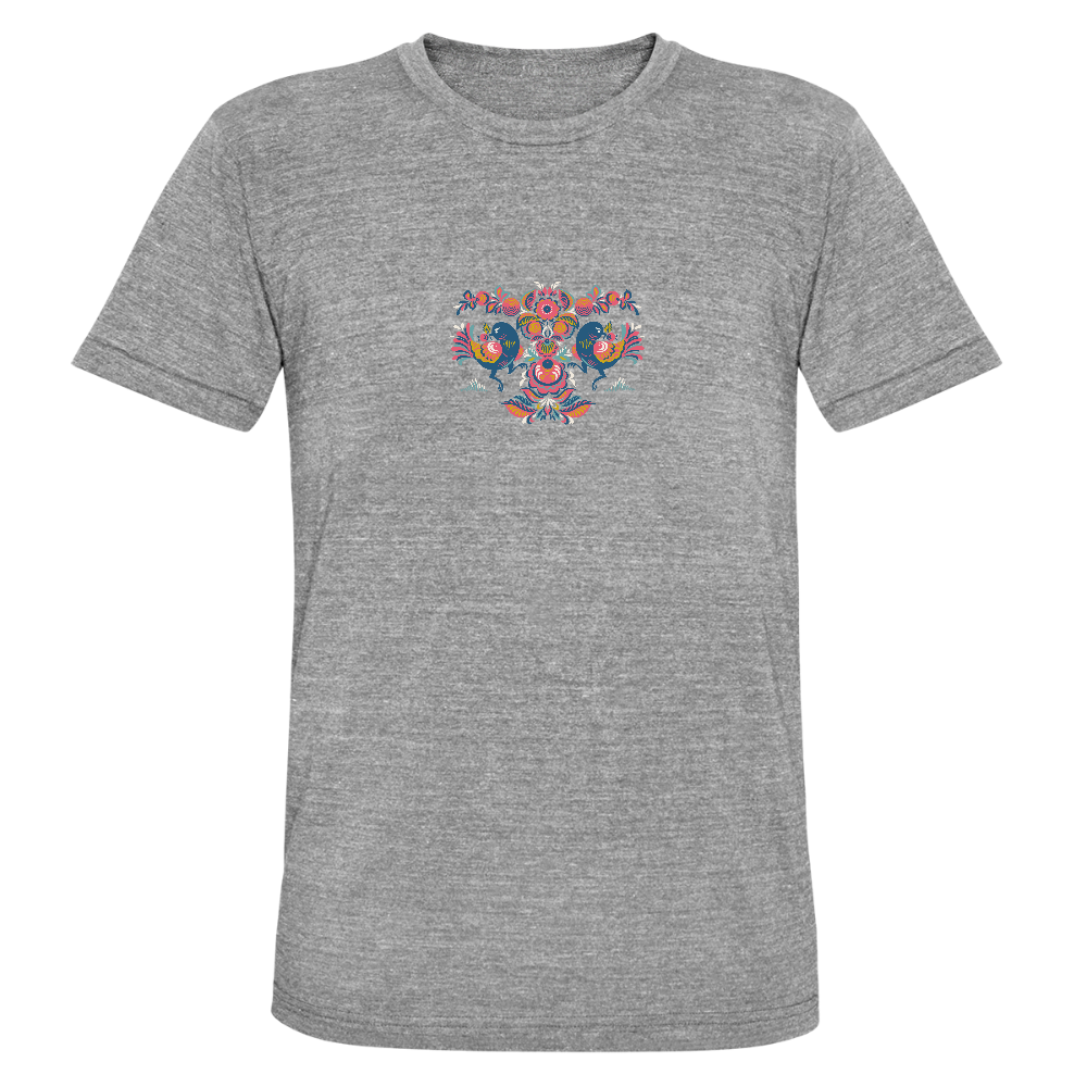 Unisex tri-blend T-shirt van Bella + Canvas - grijs gemêleerd