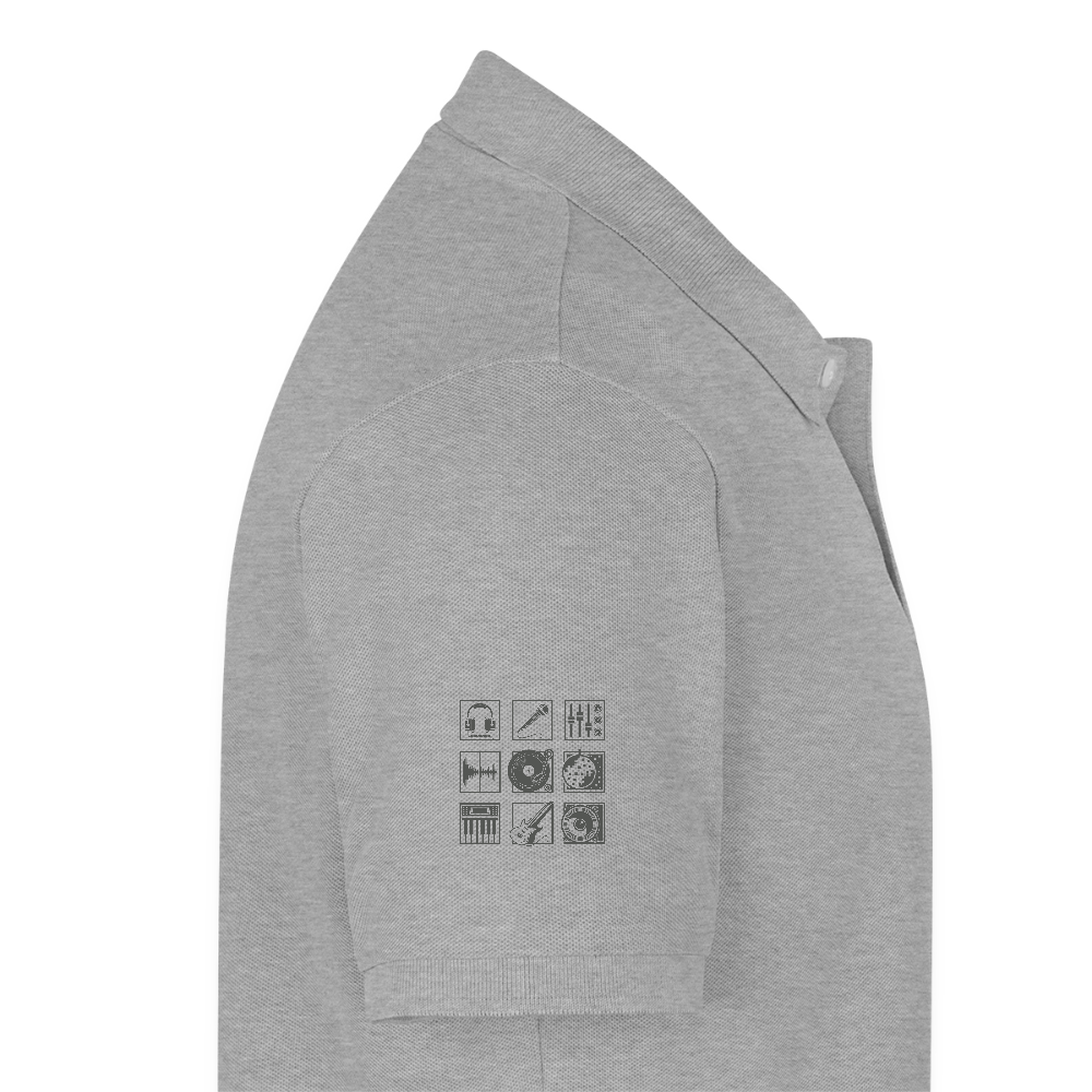 Mannen Premium Bio Poloshirt - grijs gemêleerd