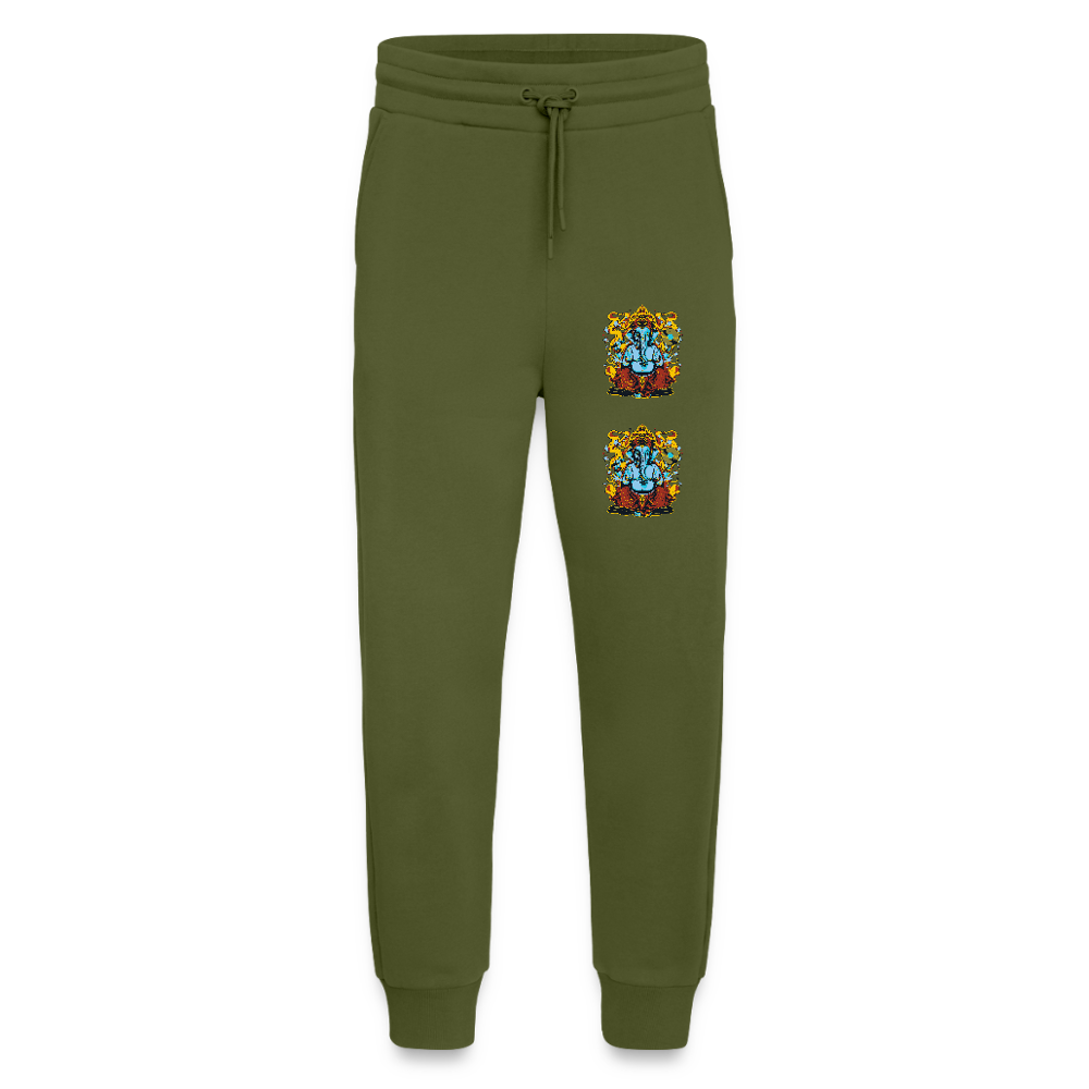 Organic relaxed joggingbroek made in EU - MOSS GREEN