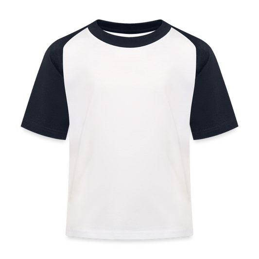 Kinderen baseball T-shirt - wit/navy