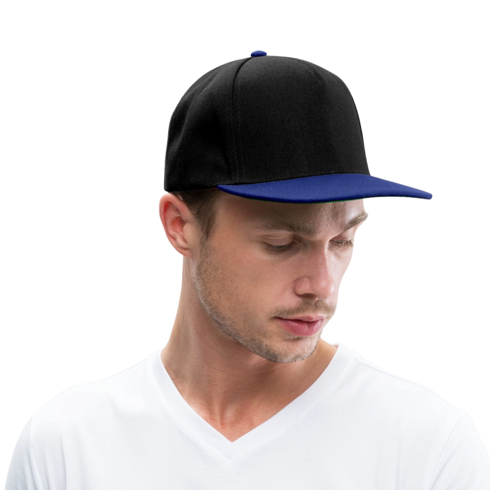 Snapback cap - zwart/koningsblauw