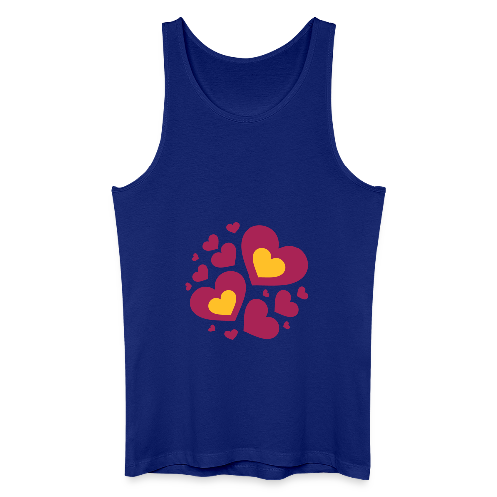 Mannen bio tanktop - koningsblauw