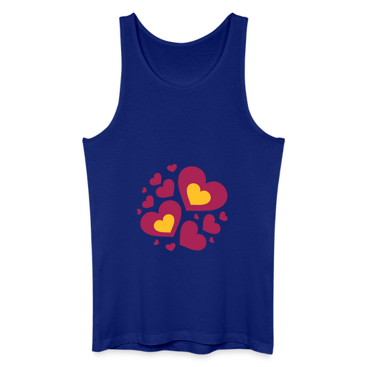 Mannen bio tanktop - koningsblauw