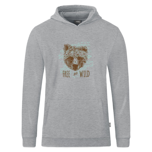 JAKO Teenager hoodie Organic - grijs gemêleerd