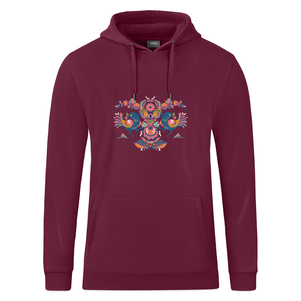 JAKO Hoodie Organic - wijnrood